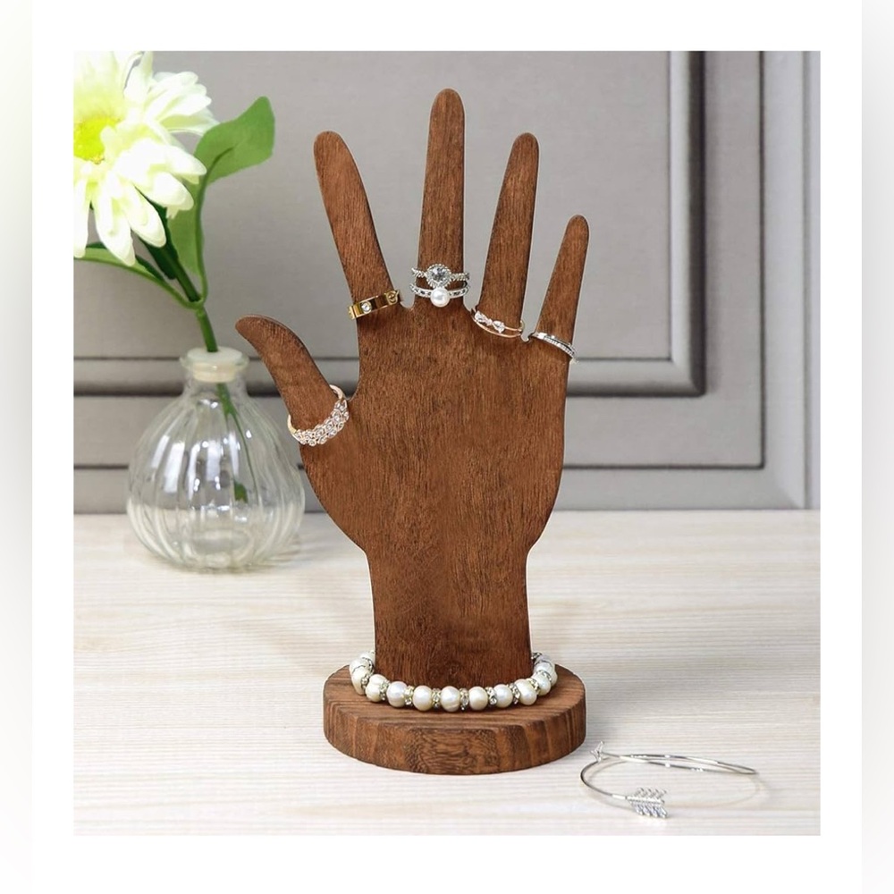 Real Wooden Hand Jewelry Display~NWT